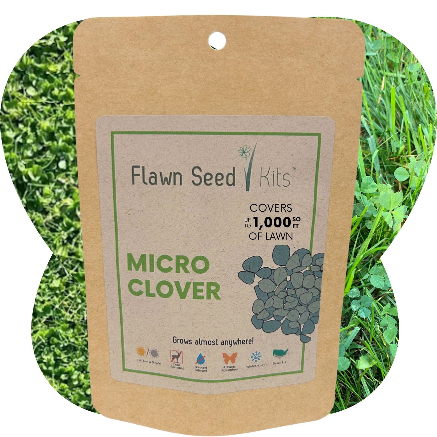 Flowering Lawn Micro Clover Seed 1000sqft