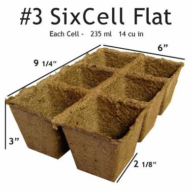 Cow Pots Six Cell Pack Square